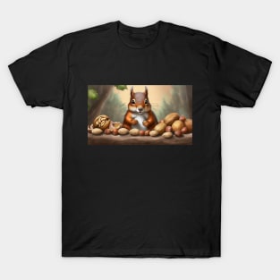 Deez nuts. Cute squirrel illustration T-Shirt